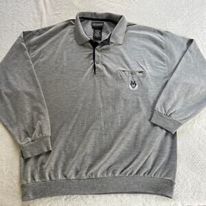 Members Only Vintage Long Sleeve Collared Shirt Men's size XL Gray & Black